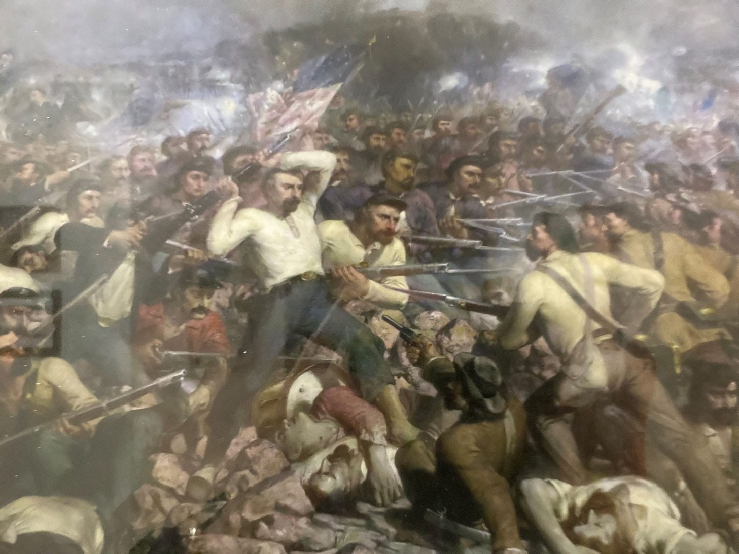 painting of the Battle of Gettysburg shows Private Hugh Bradley